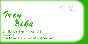 iren mika business card