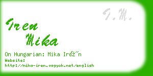 iren mika business card